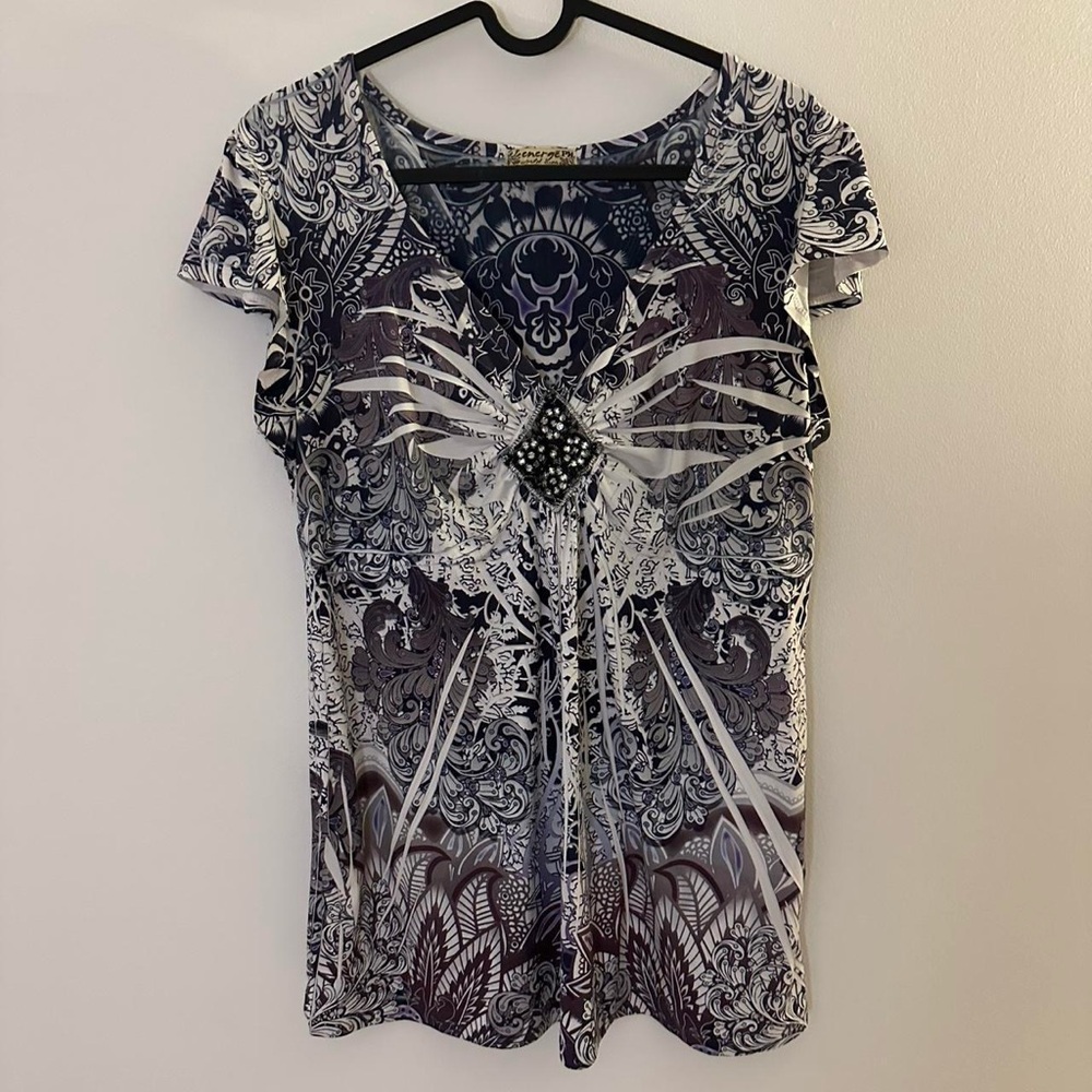 Punk purple graphic top